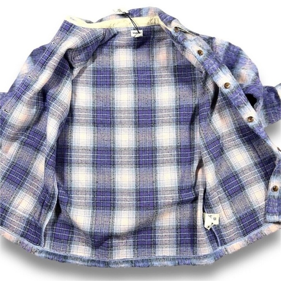 Urban Outfitters Wrangler Plaid Oversized Wool Blend Western Jacket NWT - Picture 14 of 15